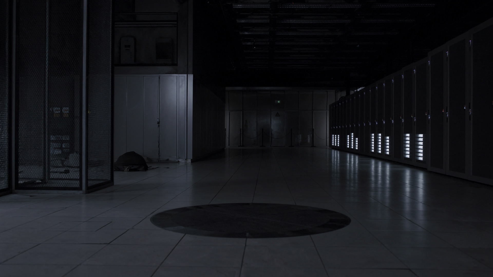 Modern data center server hall.