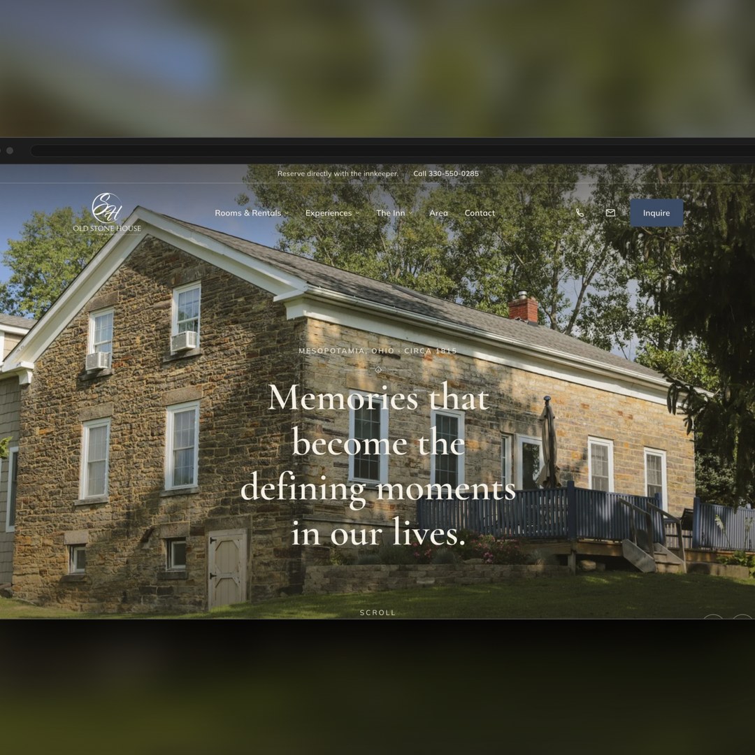Old Stone House website by Tusk Creative Studios.